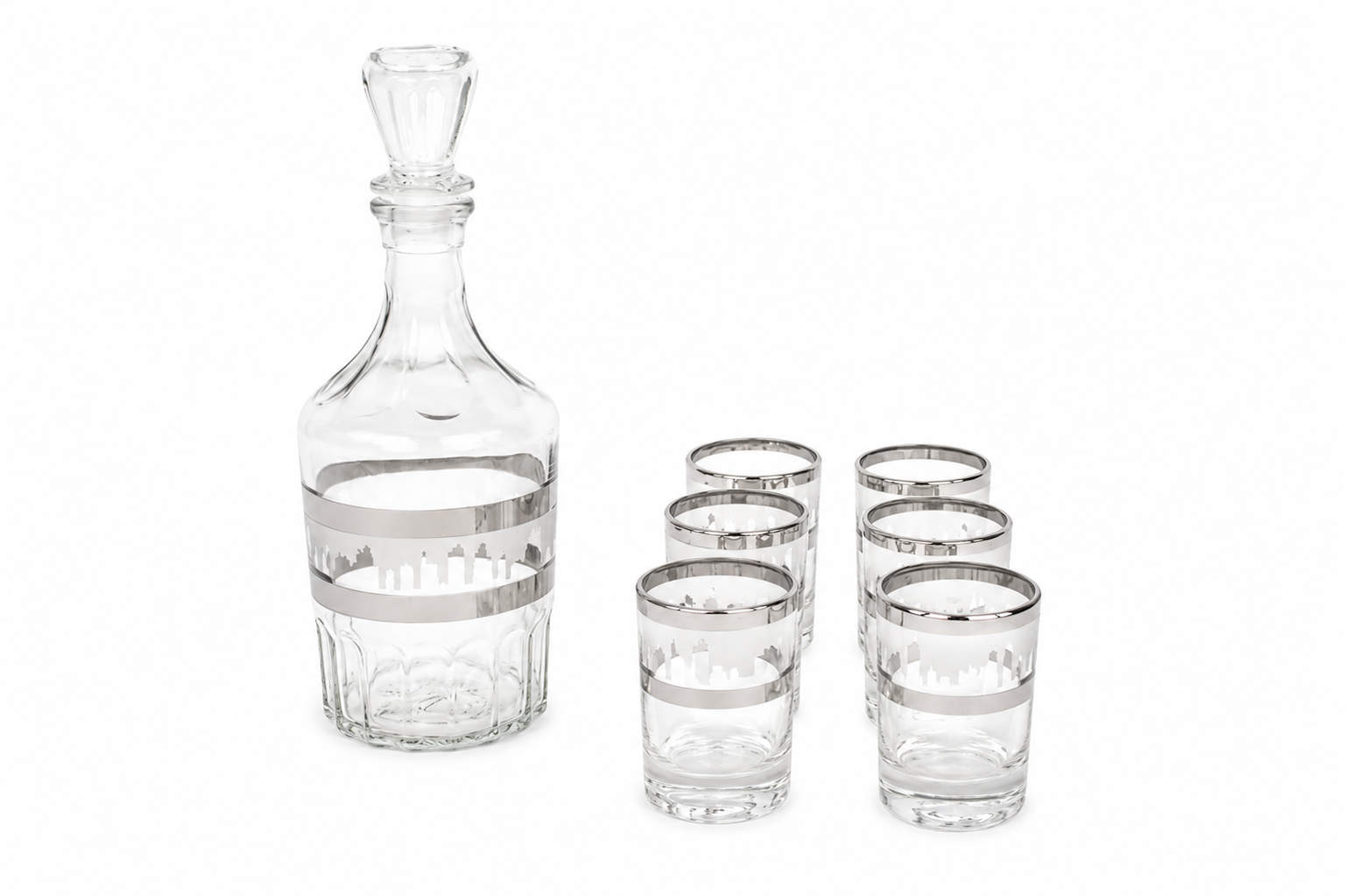 SET ZA RAKIJU CITY 7 delova 500ml/60ml
