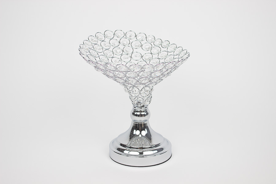 DEKORATIVNA ČINIJA CRYSTAL SILVER 24*21*24cm