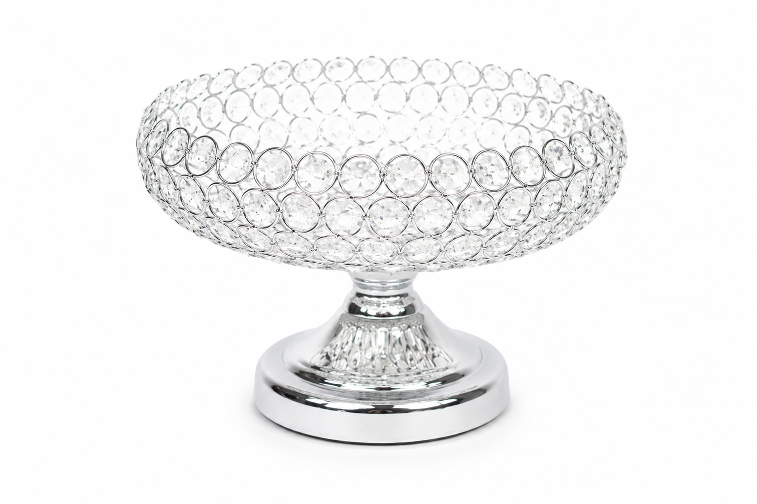 DEKORATIVNA ČINIJA CRYSTAL SILVER 30*30*22cm