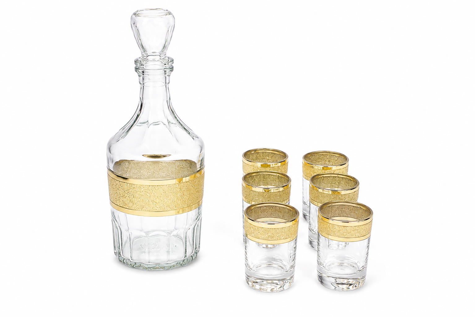 SET ZA RAKIJU ELEGANT CRYSTAL 7 delova 500ML/60ML