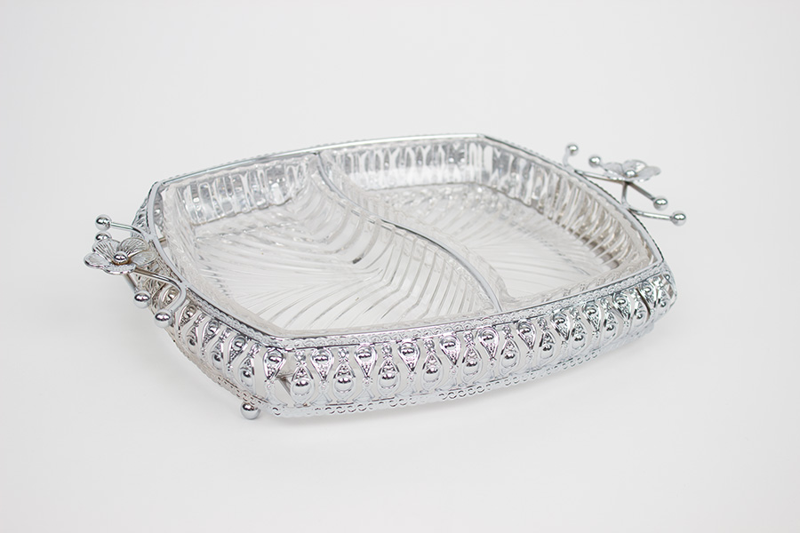 DEKORATIVNA POSUDA SILVER 34*25*6cm